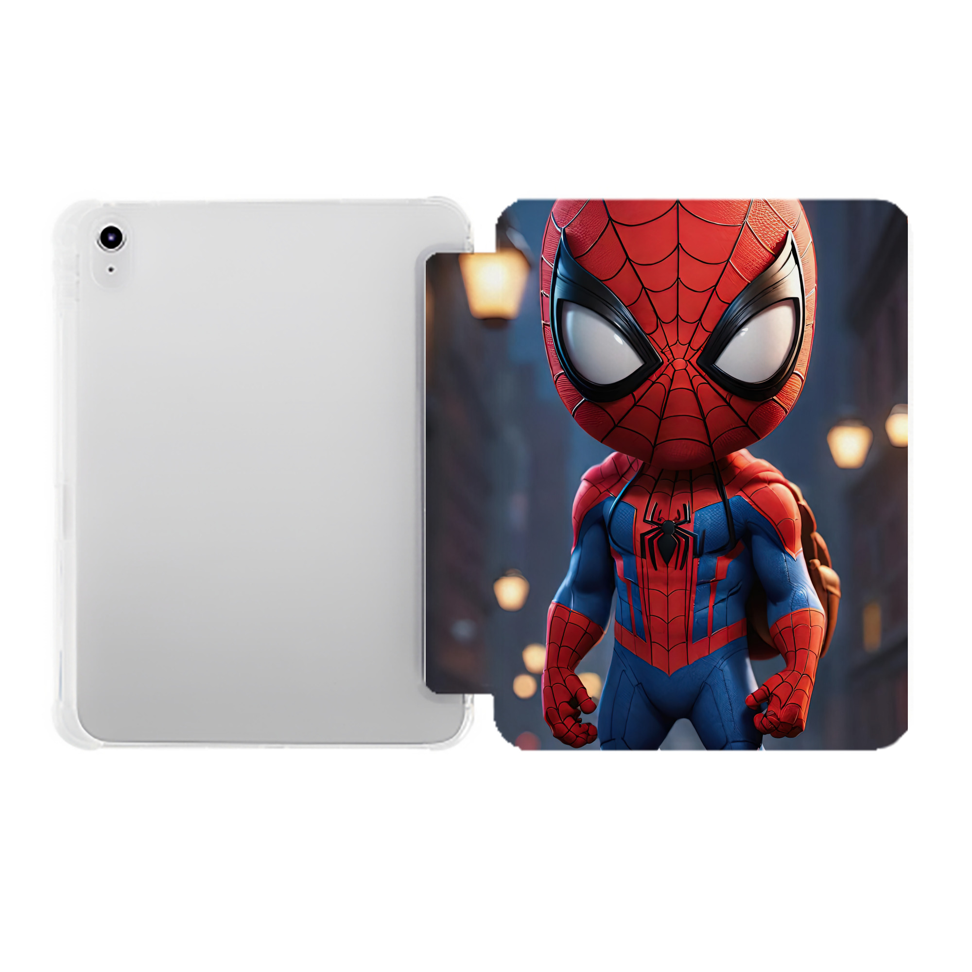 （画像用） Spider Man スパイダーマン IPad ケース ペン収納付き 三つ折りスタンド PUレザー×シリコン 対応機種9.5/10.5/10.9インチ